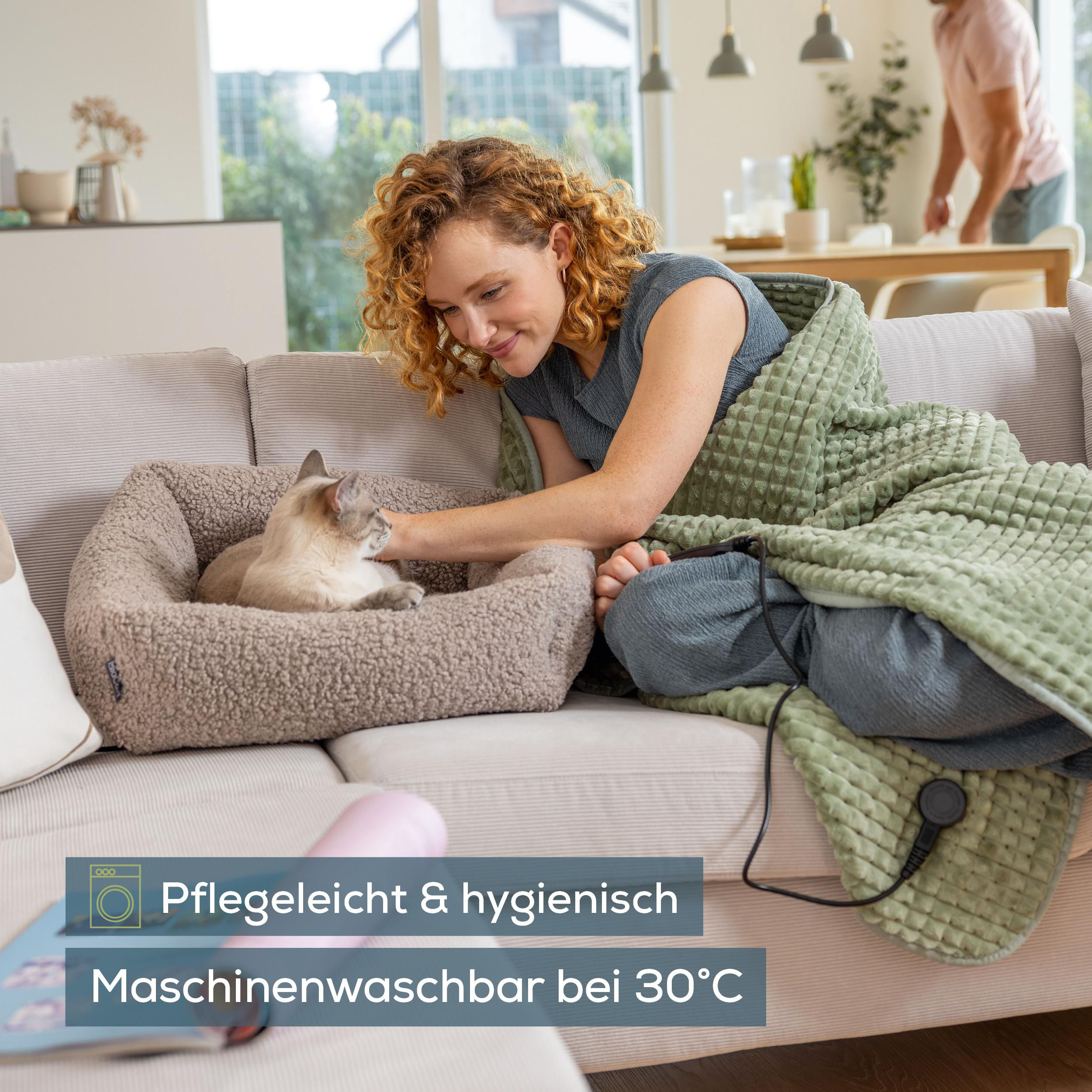 BEURER 400.69 HD 72 Waffle Sage Green Wärmezudecke