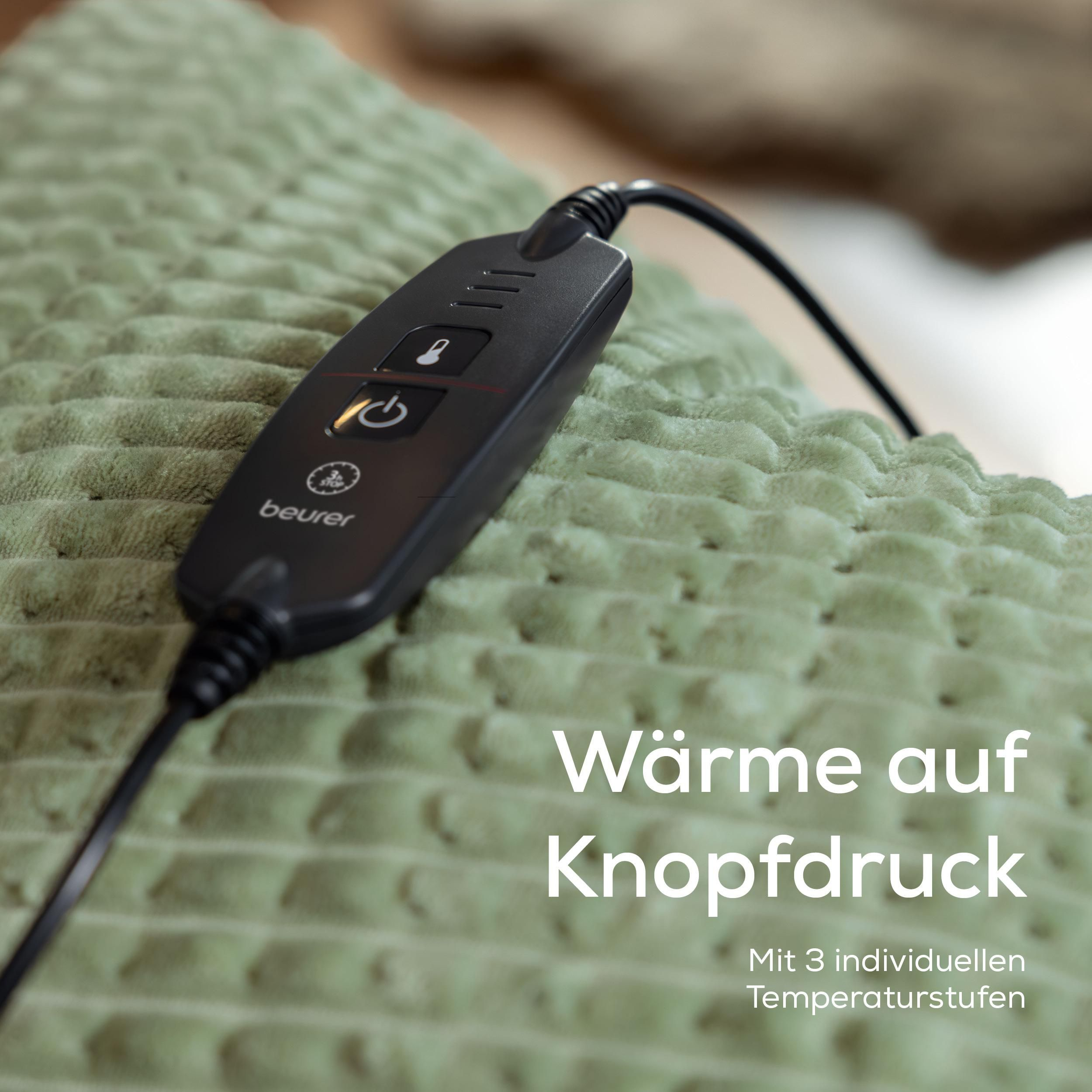 BEURER 400.69 HD 72 Waffle Sage Green Wärmezudecke