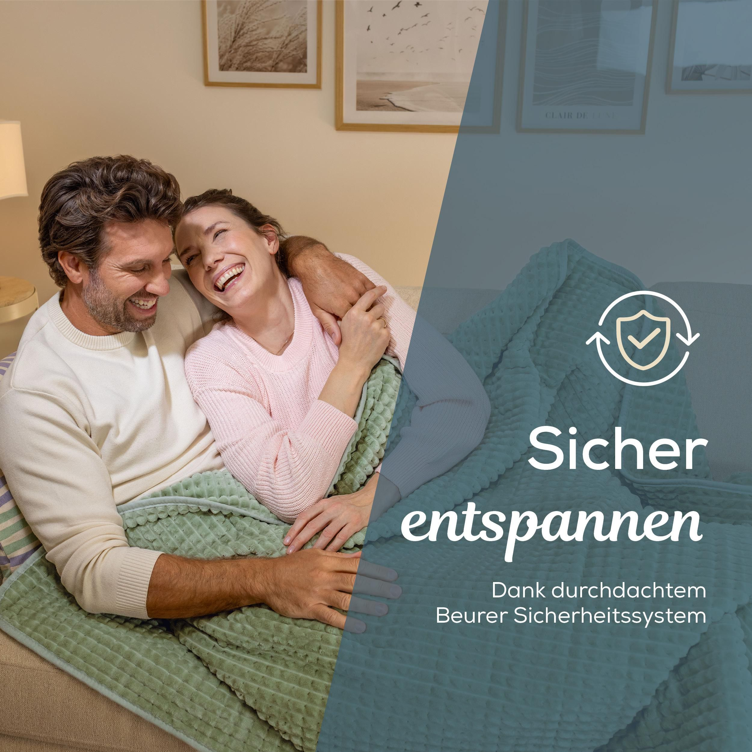 BEURER 400.69 HD 72 Waffle Sage Green Wärmezudecke