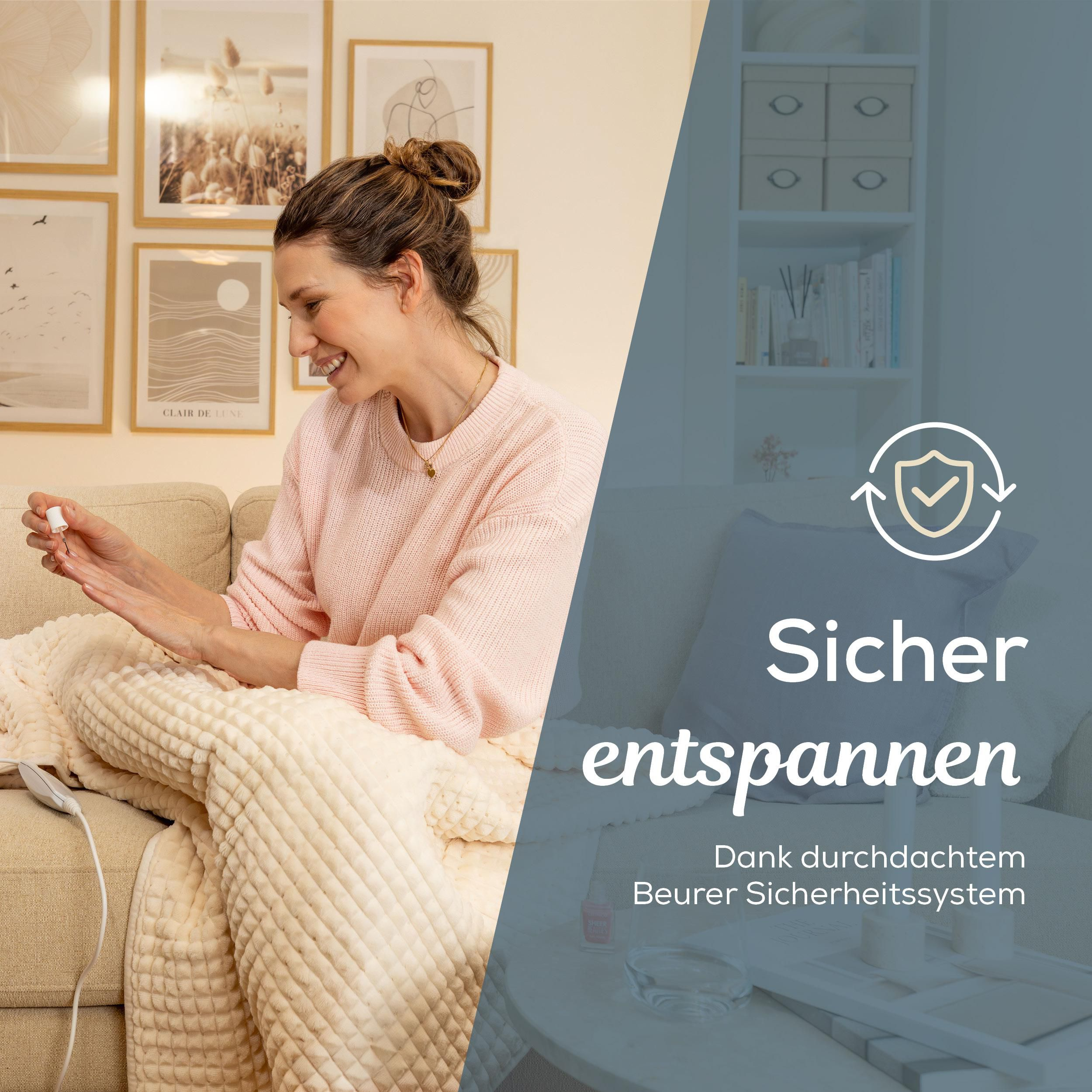 BEURER 400.66 Waffle Ivory Wärmezudecke