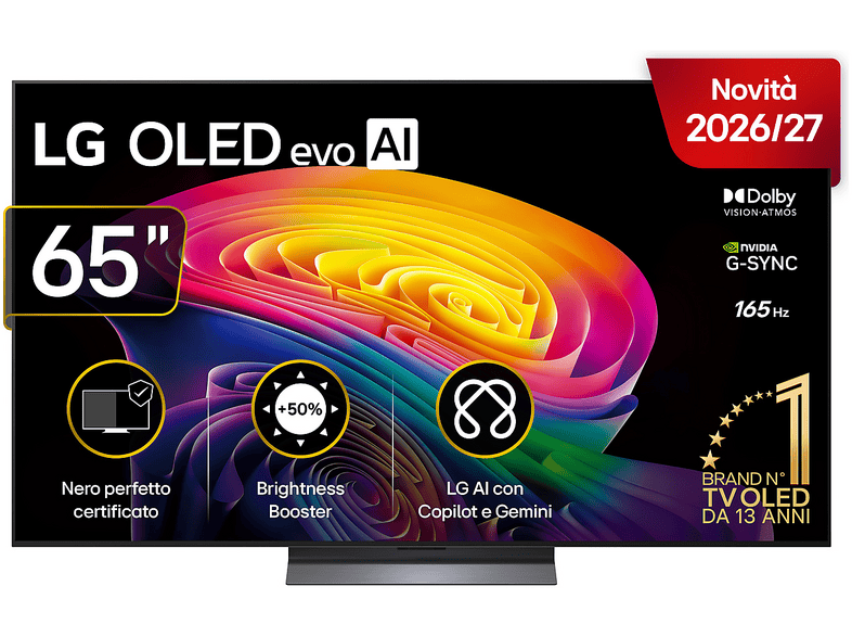 LG OLED evo AI C6 OLED65C65 TV OLED, SMART TV, 65 ", Processore a11 4K Gen3, Charcoal Black, Classe E