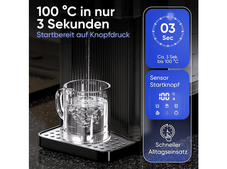 Profi Cook PC-HWS 1320 Heißwasserspender (Schwarz, 3 l, 2600 Watt) — Foto 2 von 5