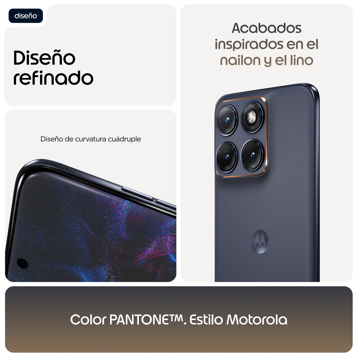 motorola edge 70 fusion, Silhouette, 256GB, 12GB RAM, 6.78" Extreme AMOLED, Qualcomm Snapdragon 7s Gen 3, 7000 mAh, Incluye Auriculares