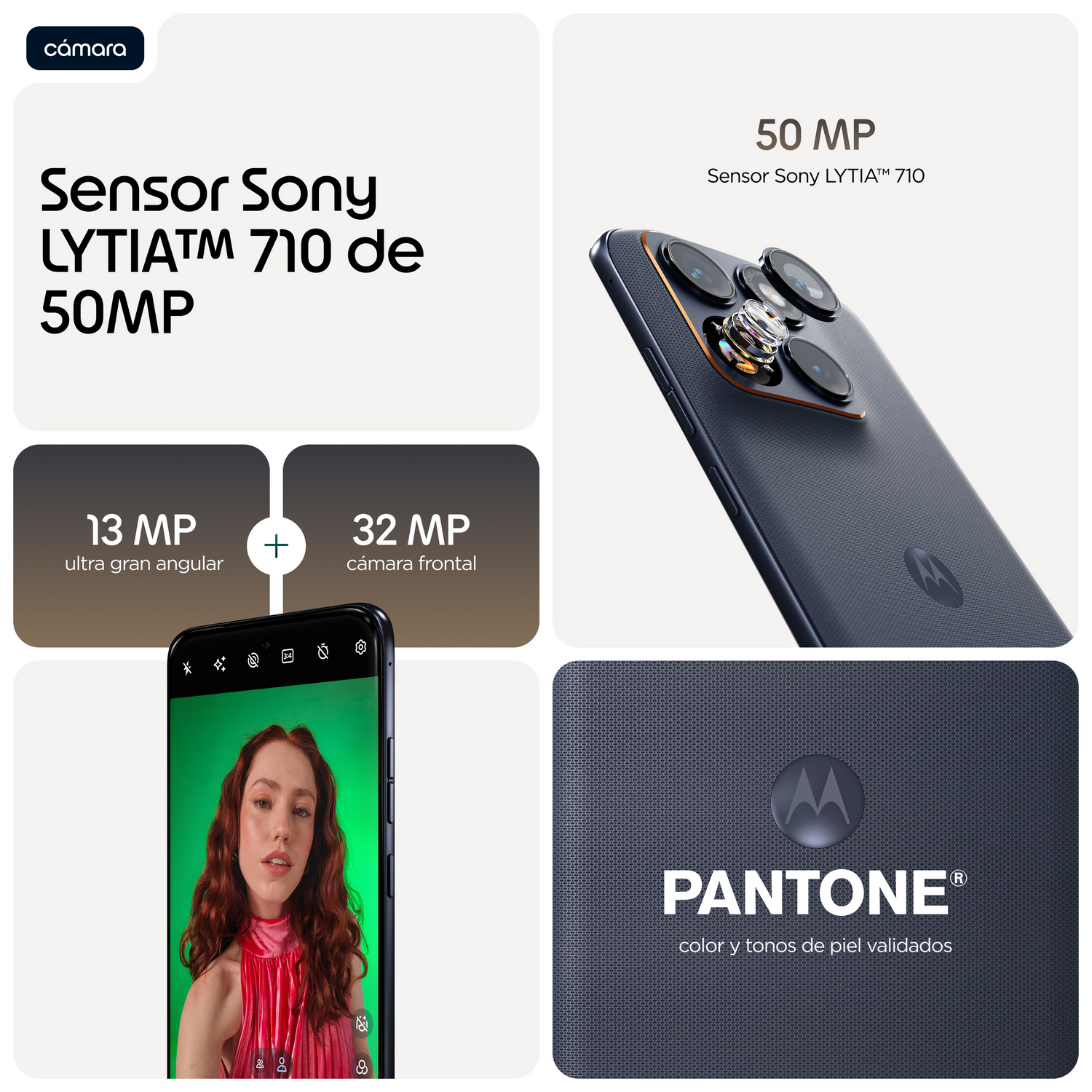 motorola edge 70 fusion, Silhouette, 256GB, 12GB RAM, 6.78" Extreme AMOLED, Qualcomm Snapdragon 7s Gen 3, 7000 mAh, Incluye Auriculares