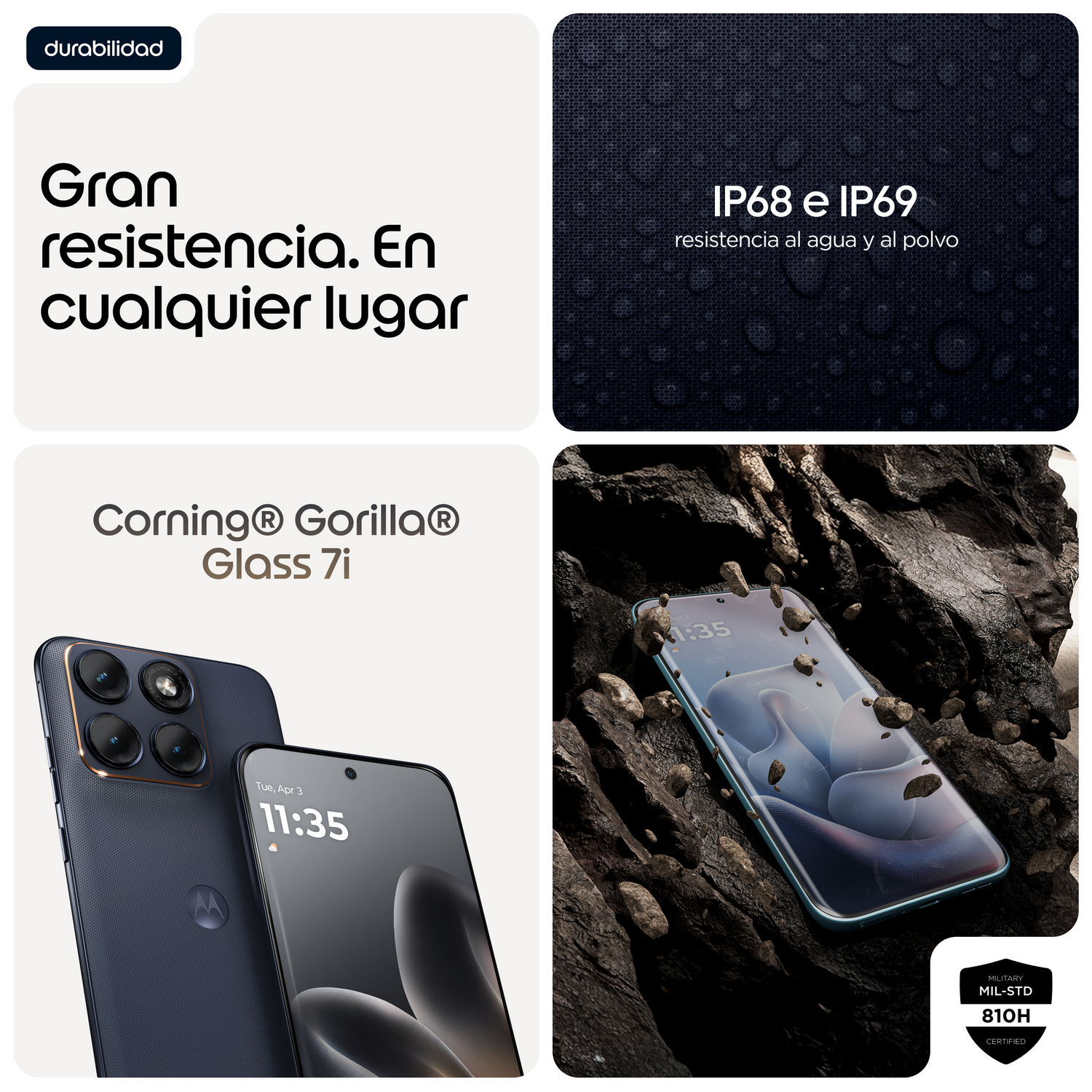 motorola edge 70 fusion, Silhouette, 256GB, 12GB RAM, 6.78" Extreme AMOLED, Qualcomm Snapdragon 7s Gen 3, 7000 mAh, Incluye Auriculares