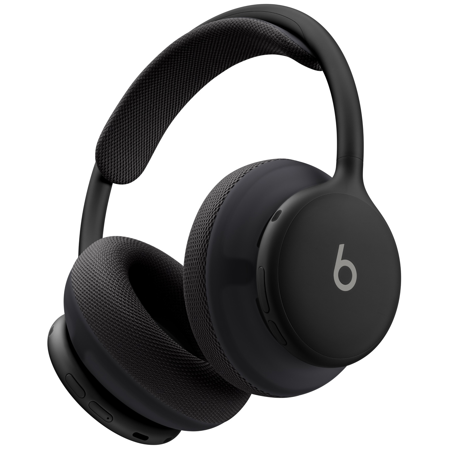 Casque sans fil Beats noir sur fond blanc.