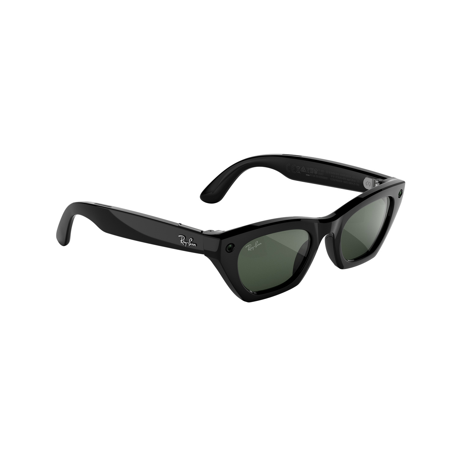 Gafas IA - Ray-Ban Meta Zena (Gen 3), Negro brillante, Transitions® verde grafito, Gafas con IA y cámara, Talla estándar, Unisex