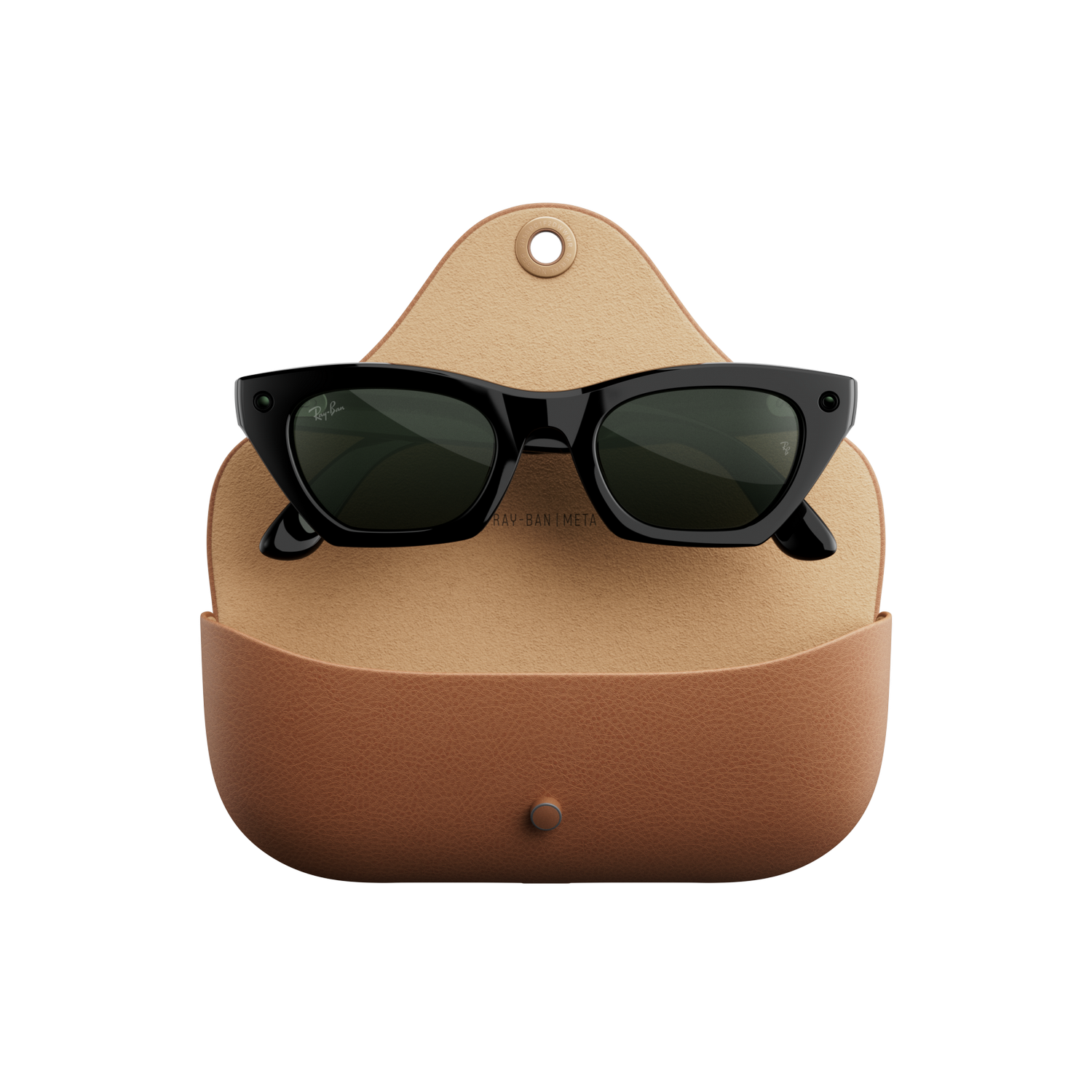Gafas IA - Ray-Ban Meta Zena (Gen 3), Negro brillante, Transitions® verde grafito, Gafas con IA y cámara, Talla estándar, Unisex
