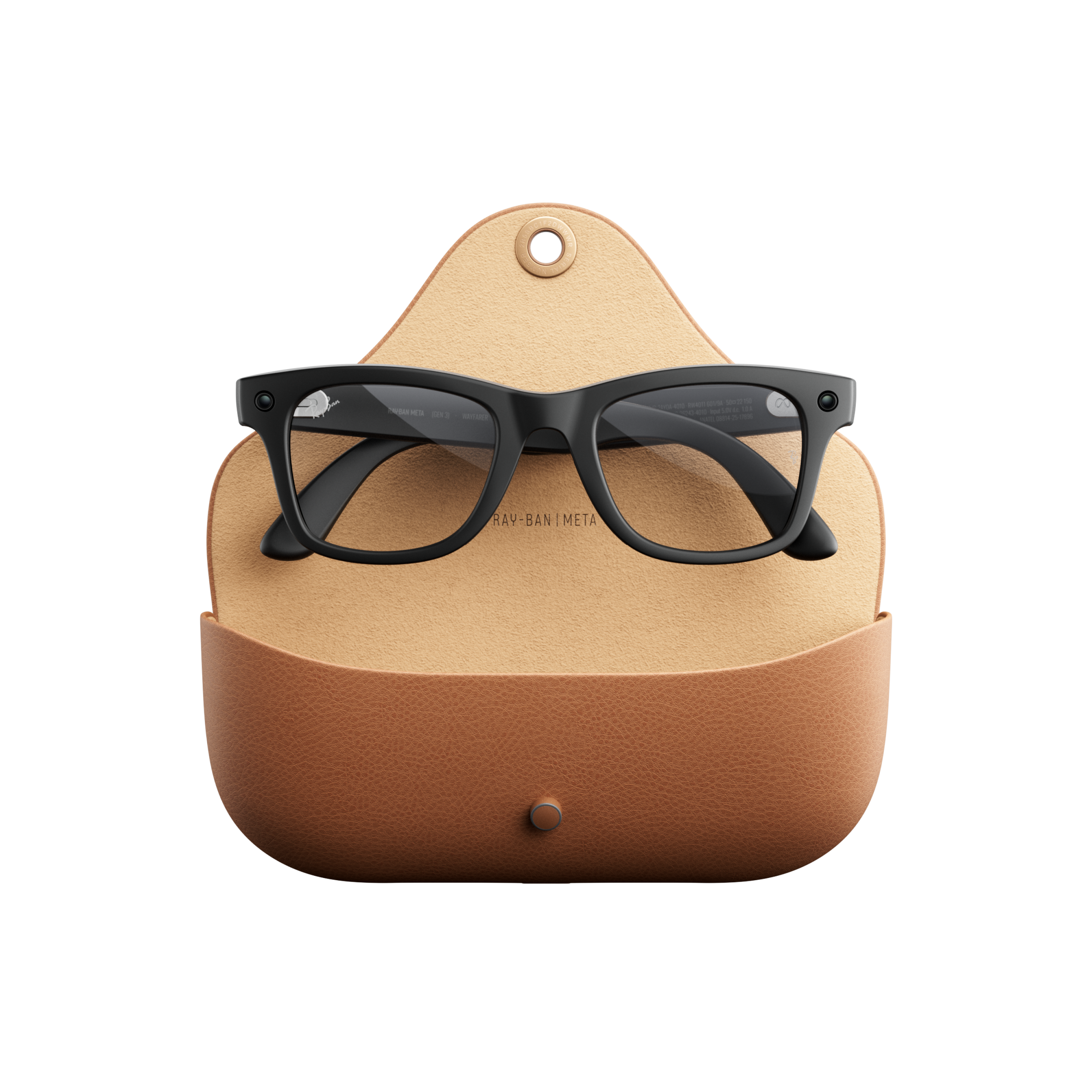 Gafas IA - Ray-Ban Meta Wayfarer (Gen 3), Negro mate, Lentes transparentes, Gafas con IA, Con Cámara, Talla estándar, Unisex
