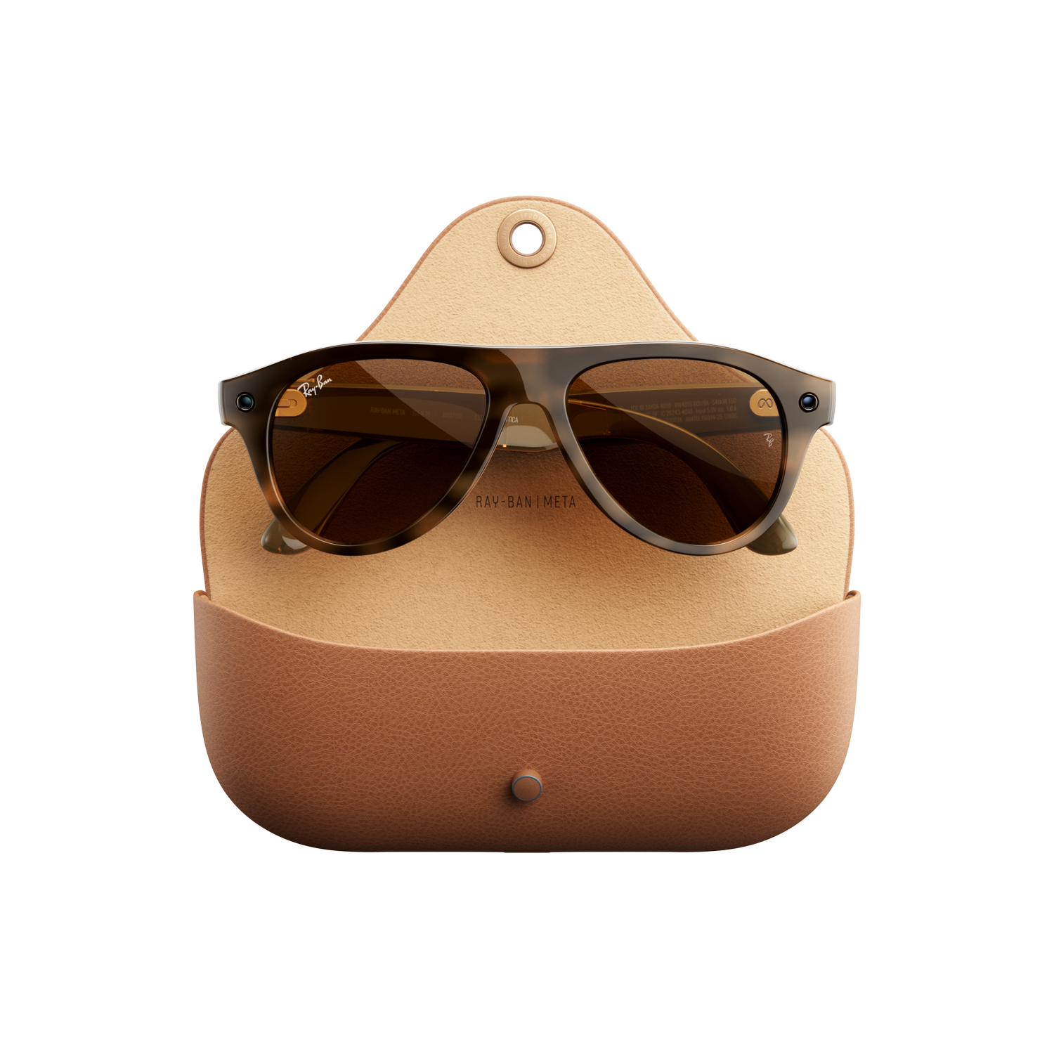 Gafas IA - Ray-Ban Meta Aviator(Gen 3), Habana, Lentes en marrón, Gafas con IA y cámara, Talla estándar, Unisex