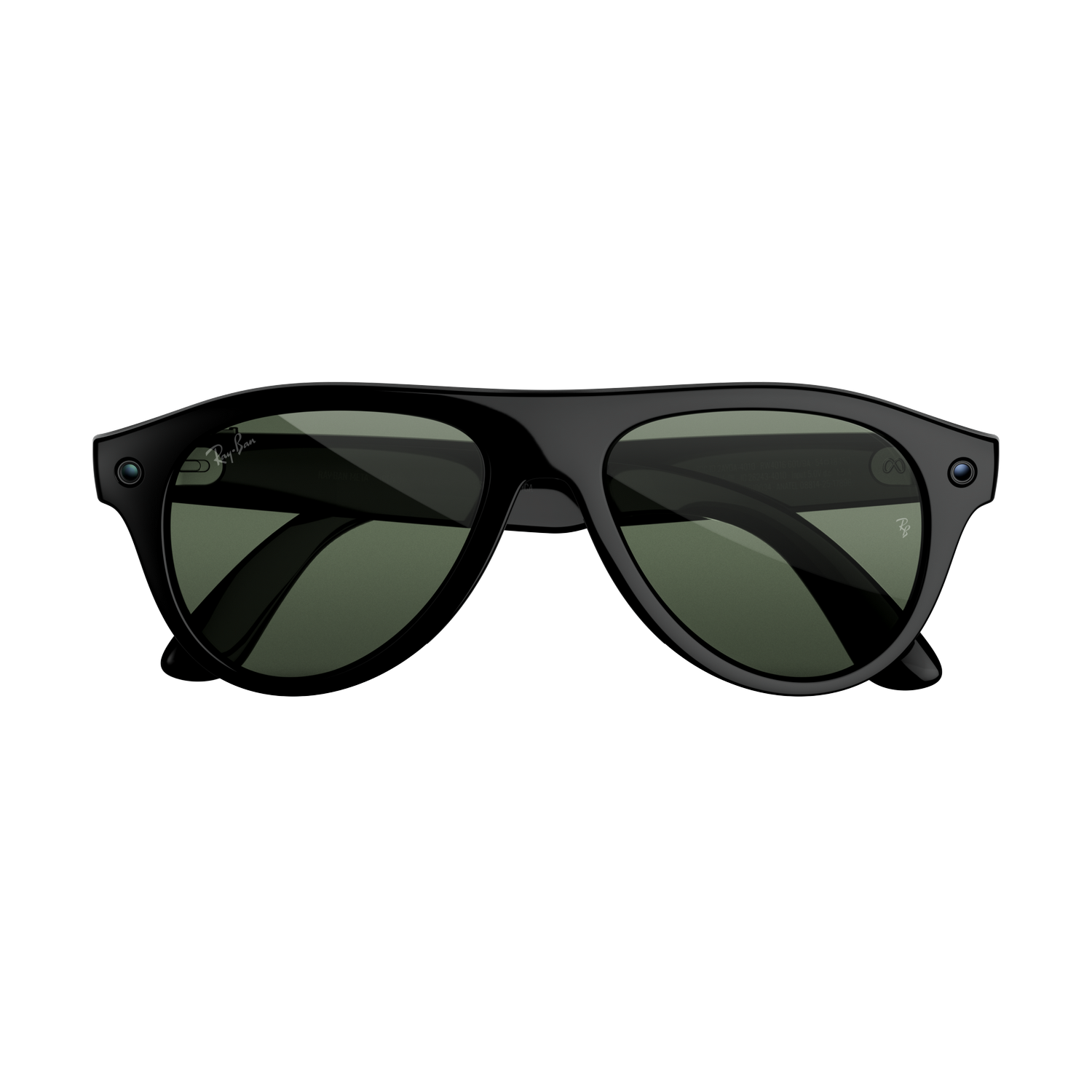 Gafas IA - Ray-Ban Meta Aviator(Gen 3), Negro brillante, Transitions® verde grafito, Gafas con IA y cámara, Talla estándar, Unisex