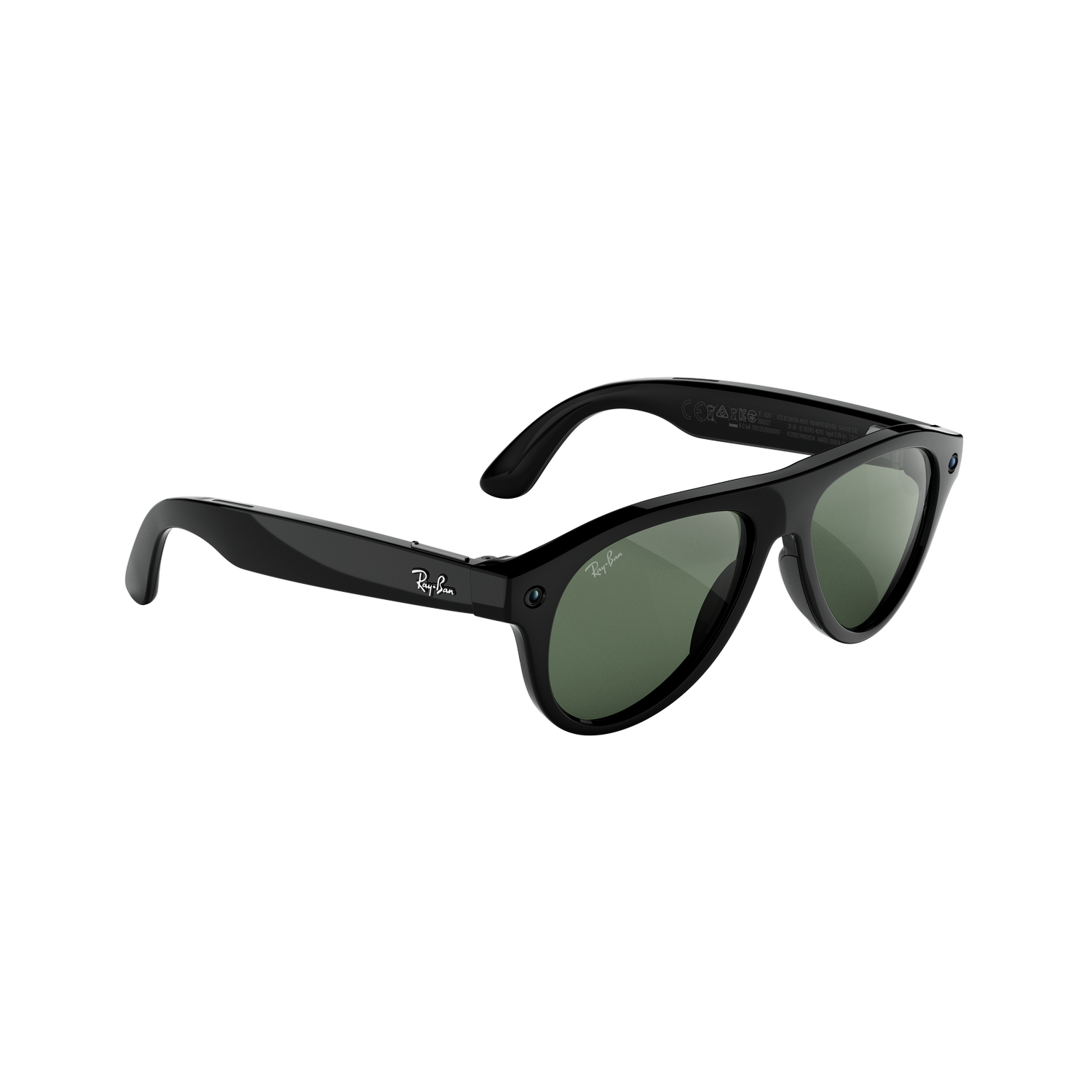 Gafas IA - Ray-Ban Meta Aviator(Gen 3), Negro brillante, Transitions® verde grafito, Gafas con IA y cámara, Talla estándar, Unisex