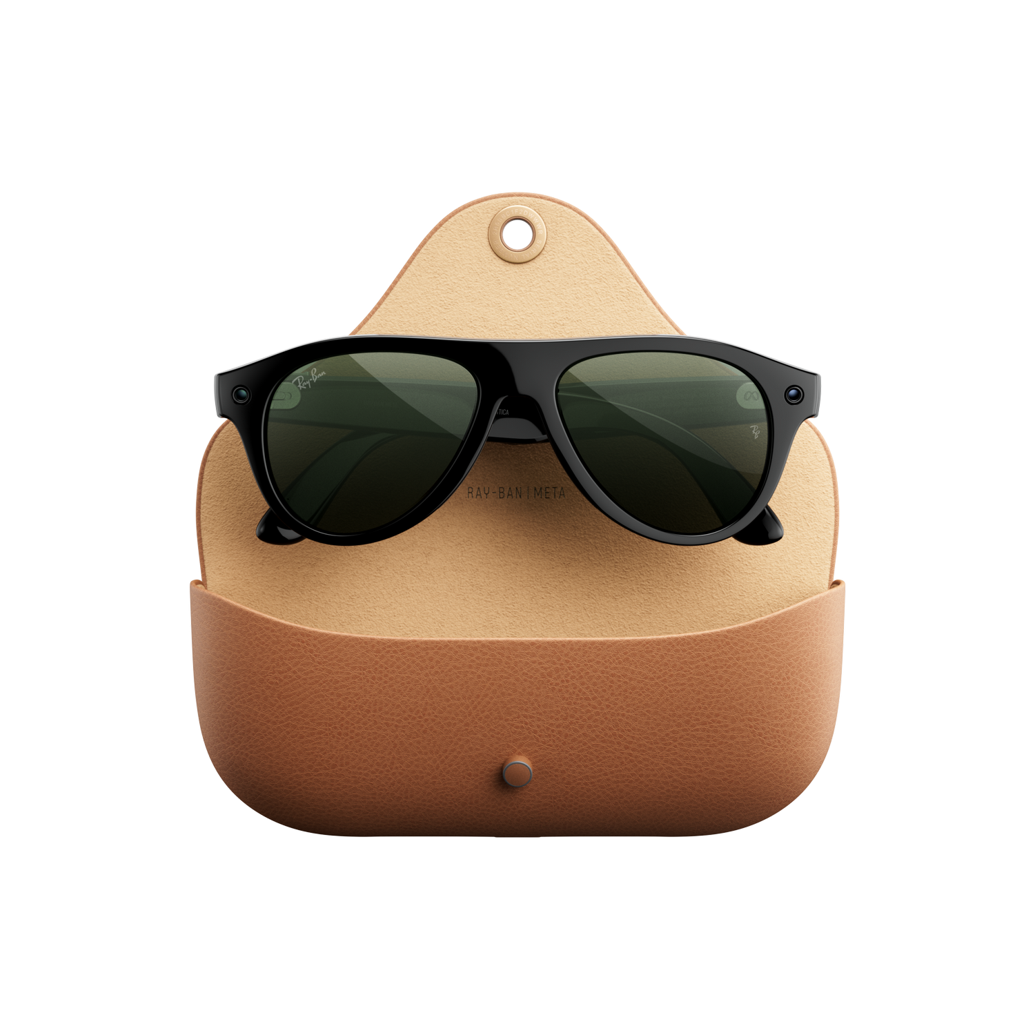 Gafas IA - Ray-Ban Meta Aviator(Gen 3), Negro brillante, Transitions® verde grafito, Gafas con IA y cámara, Talla estándar, Unisex