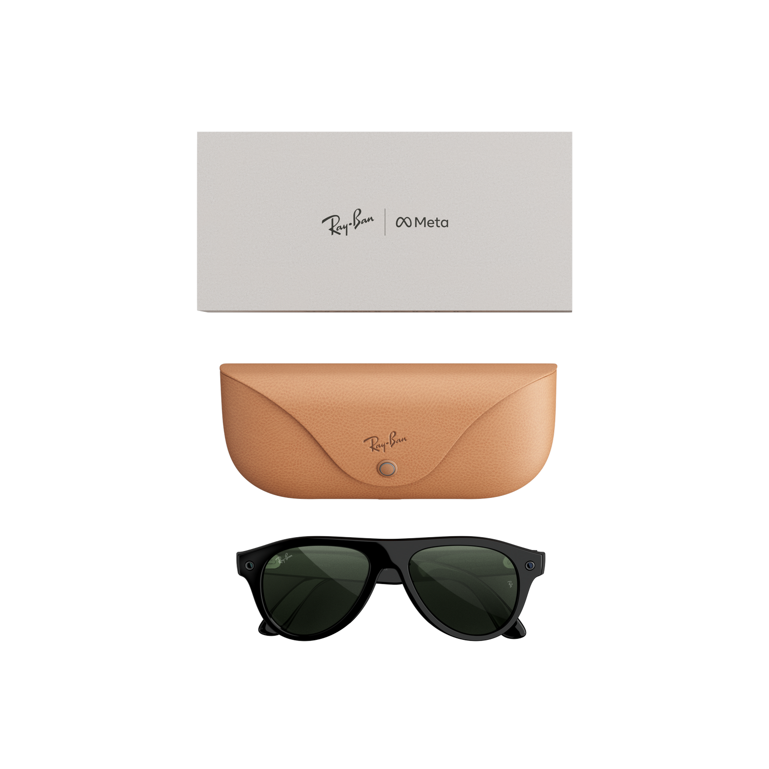 Gafas IA - Ray-Ban Meta Aviator(Gen 3), Negro brillante, Transitions® verde grafito, Gafas con IA y cámara, Talla estándar, Unisex