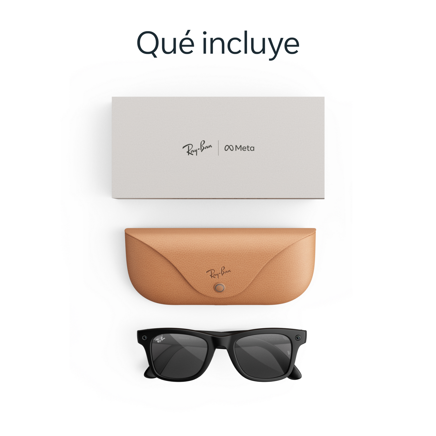 Gafas IA - Ray-Ban Meta Wayfarer (Gen 3), Negro mate, Lentes en gris, Gafas con IA y cámara, Talla estándar, Unisex