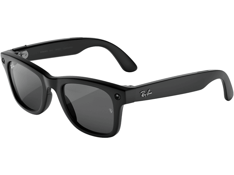 Gafas IA - Ray-Ban Meta Wayfarer (Gen 3), Negro mate, Lentes en gris, con y cámara, Talla estándar, Unisex