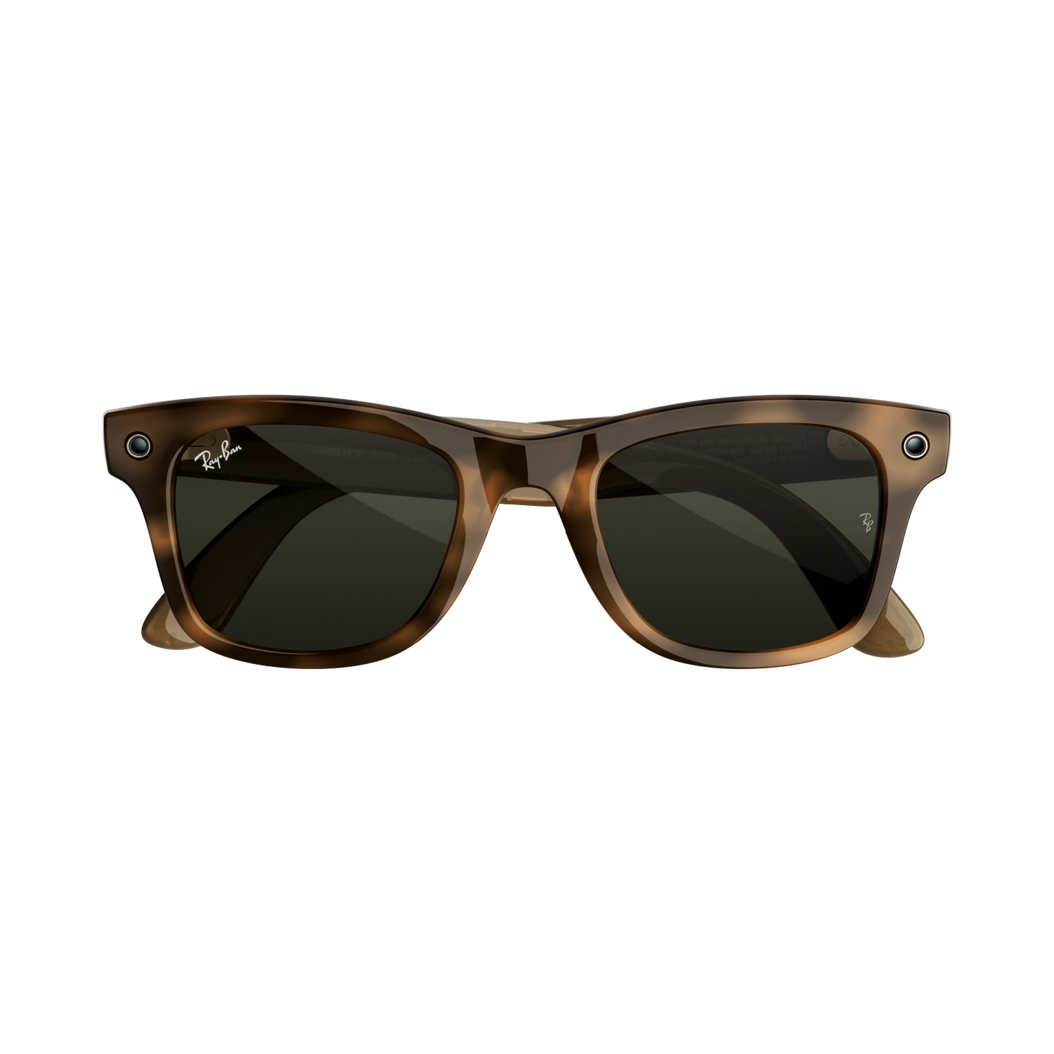 Gafas IA - Ray-Ban Meta Wayfarer (Gen 3), Habana, Lentes en verde, Gafas con IA y cámara, Talla estándar, Unisex