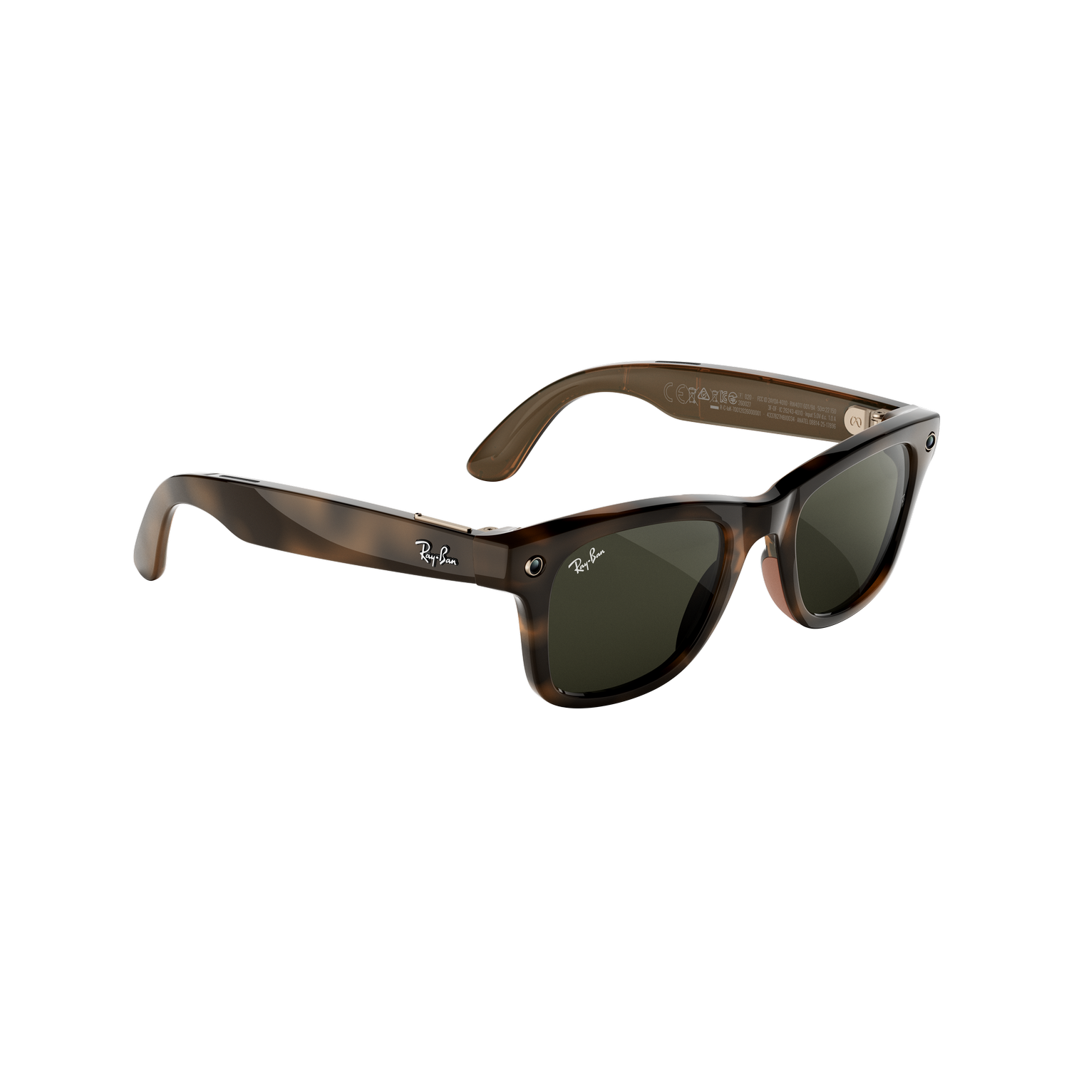 Gafas IA - Ray-Ban Meta Wayfarer (Gen 3), Habana, Lentes en verde, Gafas con IA y cámara, Talla estándar, Unisex