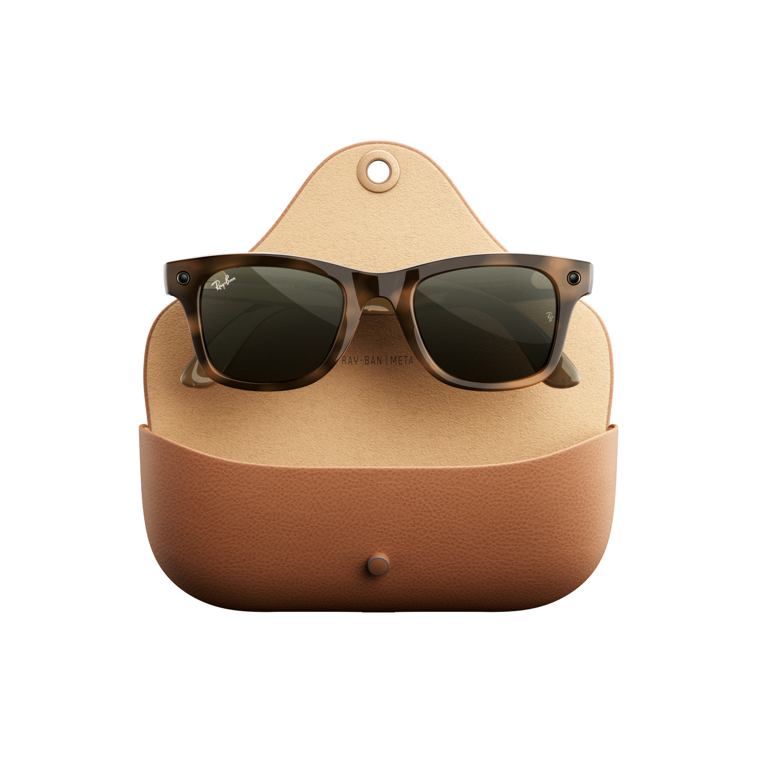 Gafas IA - Ray-Ban Meta Wayfarer (Gen 3), Habana, Lentes en verde, Gafas con IA y cámara, Talla estándar, Unisex