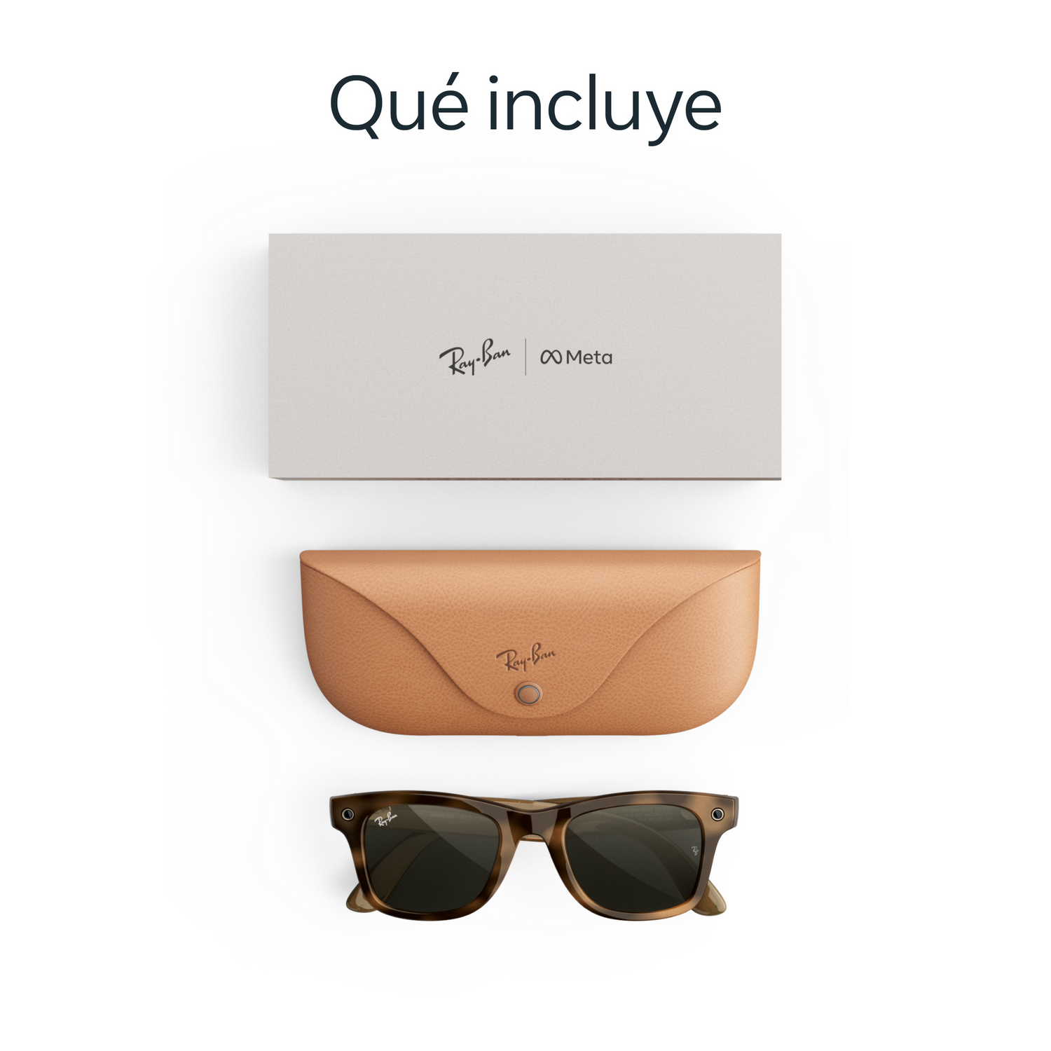 Gafas IA - Ray-Ban Meta Wayfarer (Gen 3), Habana, Lentes en verde, Gafas con IA y cámara, Talla estándar, Unisex
