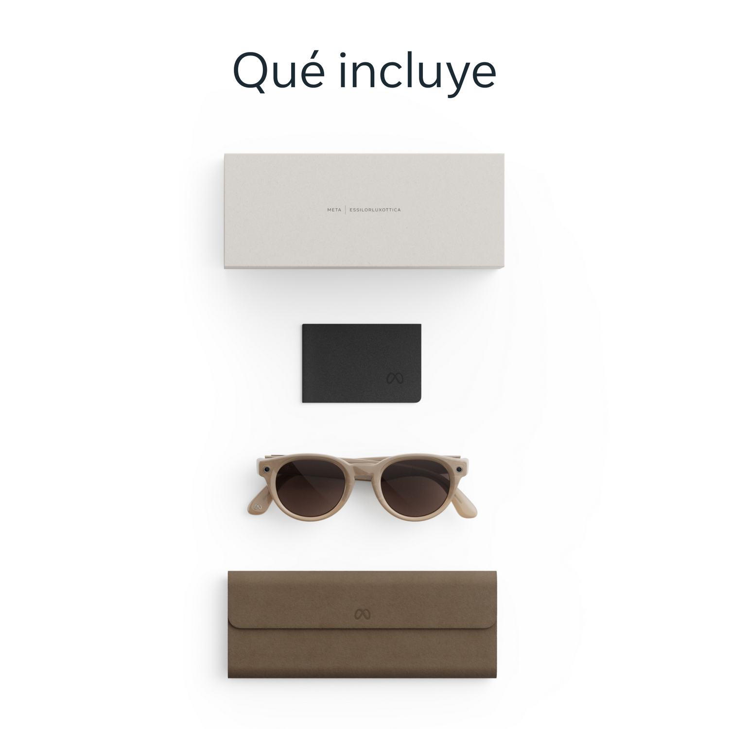 Gafas IA - Meta Nova, Arenisca, Lentes en chocolate, Gafas con IA y cámara, Talla Estándar, Unisex