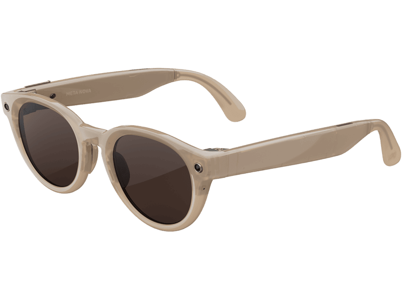 Gafas IA - Meta Nova, Arenisca, Lentes en chocolate, con y cámara, Talla Estándar, Unisex