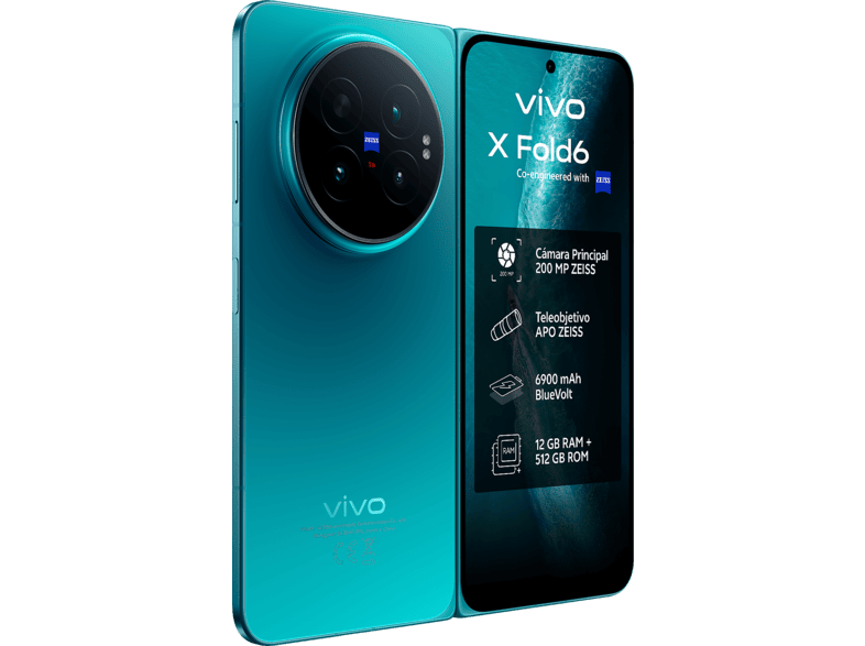 Vivo X Fold6, Horizon Blue, 512GB, 12GB RAM, 6.51" AMOLED, Dimensity 9500 Super Edition, 6900 mAh – imagen 2