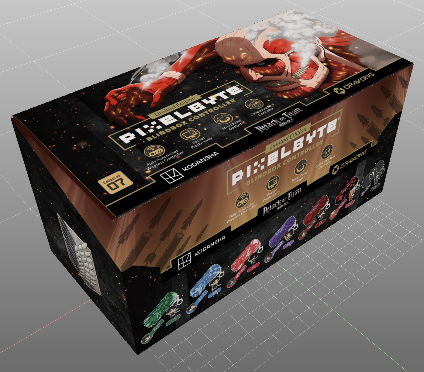 HYPERKIN Drakong Controller Blind Box Pixelbyte Switch Einzelartikel, Controller, Mehrfarbig