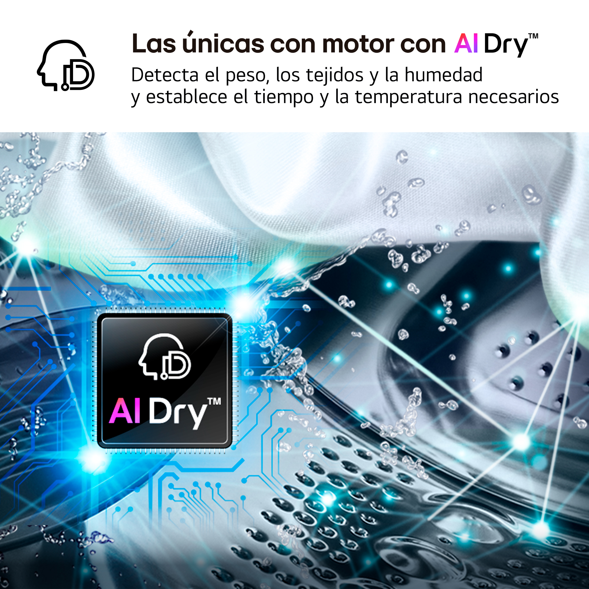 Las únicas con bomba de calor DUAL Inverter™ La bomba de calor cuenta con dos cilindros: menos ruido y vibraciones, menos consumo energético y secado más rápido