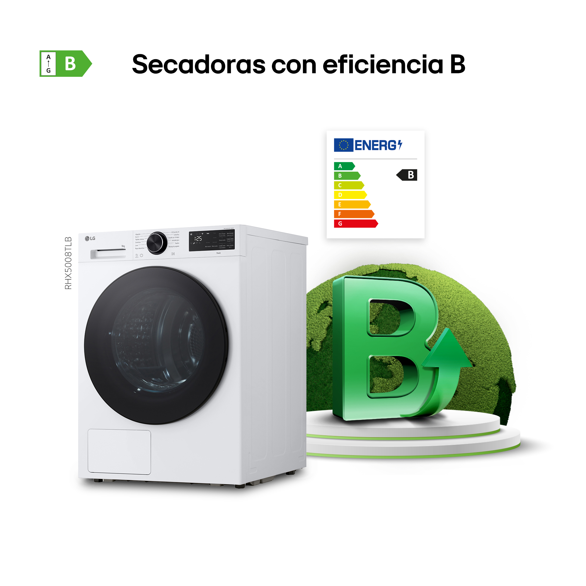 Secadoras con eficiencia B