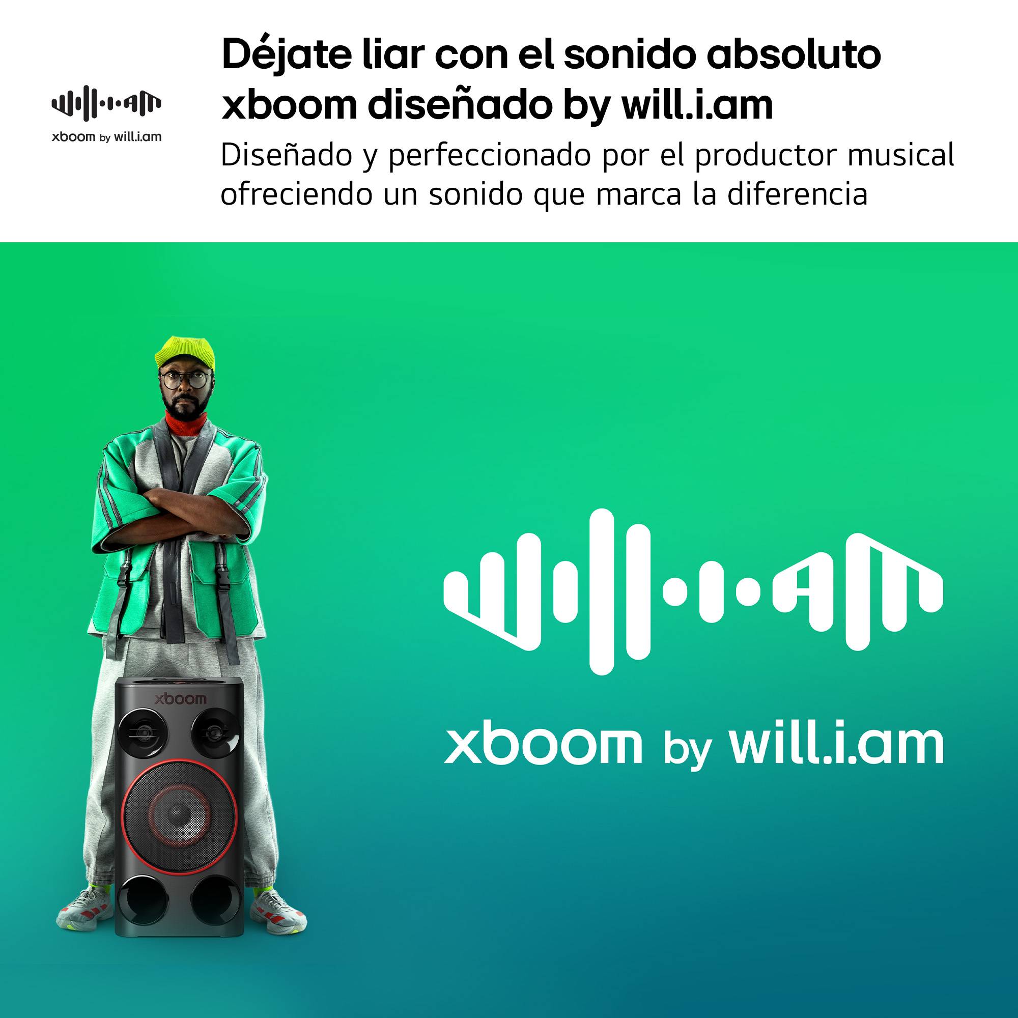 Altavoz de gran potencia - LG POWER 5000, 260 W, AI karaoke, luces LED, efectos de DJ, Bluetooth, Negro