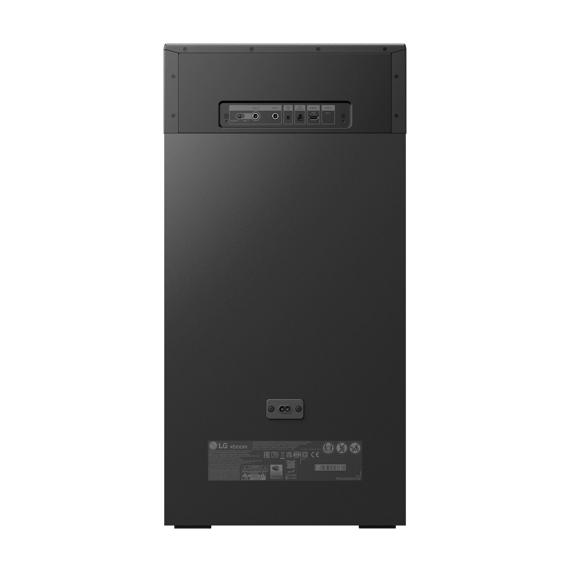Altavoz de gran potencia - LG POWER 5000, 260 W, AI karaoke, luces LED, efectos de DJ, Bluetooth, Negro