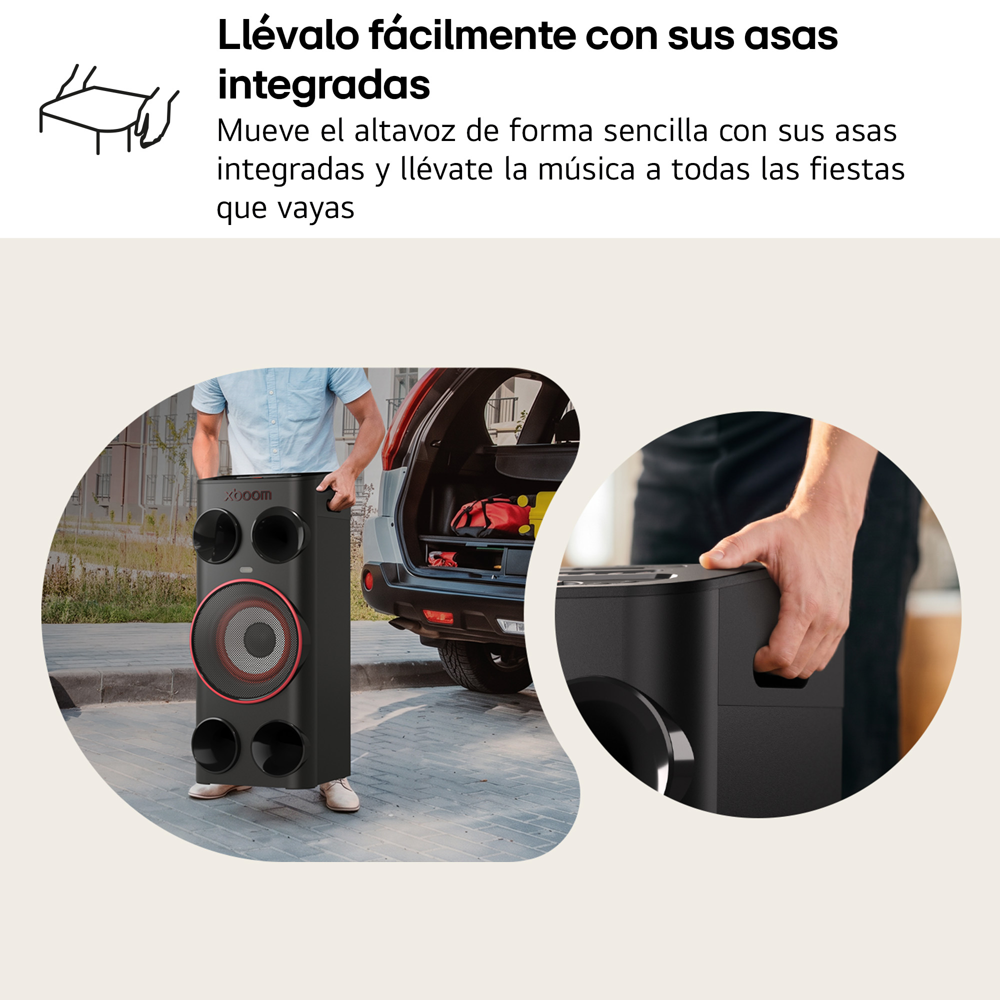 Altavoz de gran potencia - LG POWER 7000, 340 W, AI Karaoke Master, Bluetooth, Negro