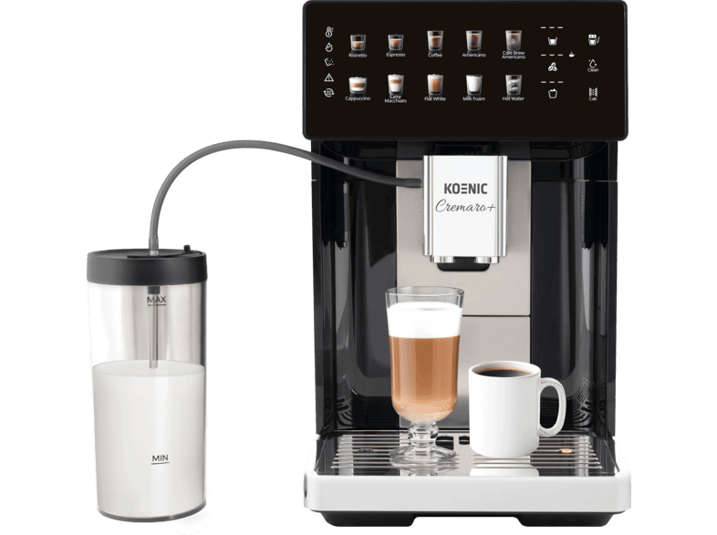Ekspres ciśnieniowy KOENIC Cremaro+ KCAM 1518126 B Moc 1725W 15 bar Cold Brew Czarny