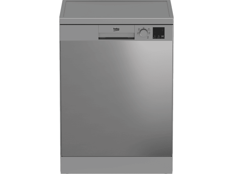 Lavavajillas - Beko BDFN05330X, 13 servicios, 5 programas, 60 cm, Media Carga, Quick&Shine, Inox