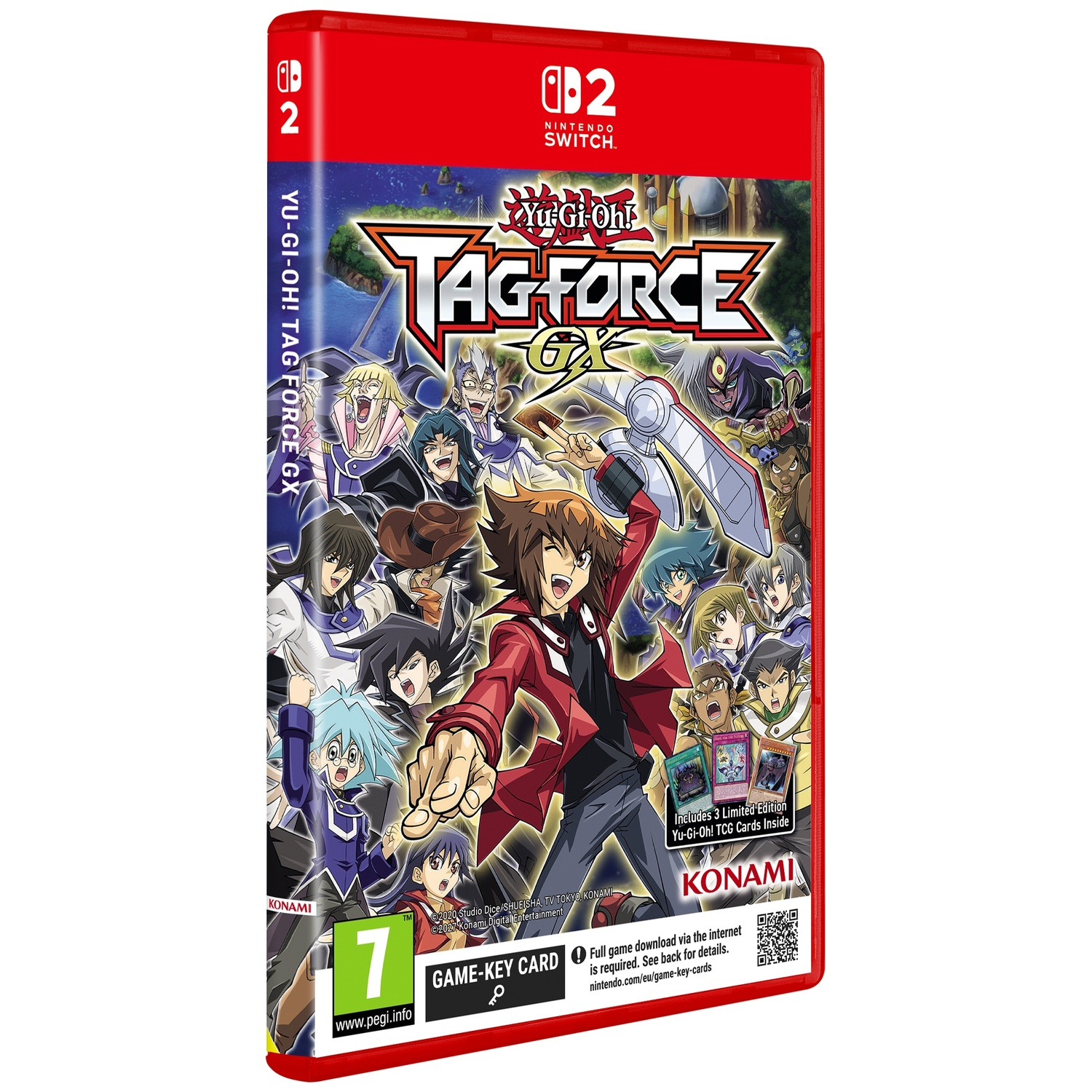 Nintendo Switch hoesje voor Yu-Gi-Oh! Tag Force GX met anime personages.