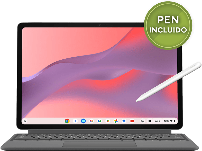 Convertible 2 en 1 - ASUS CM3206DM4A-TR0074, 12.1 Zoll WQXGA, MediaTek Kompanio 540, 8GB, 128GB EMMC, Mali-G57, Google ChromeOS, Sin cargador