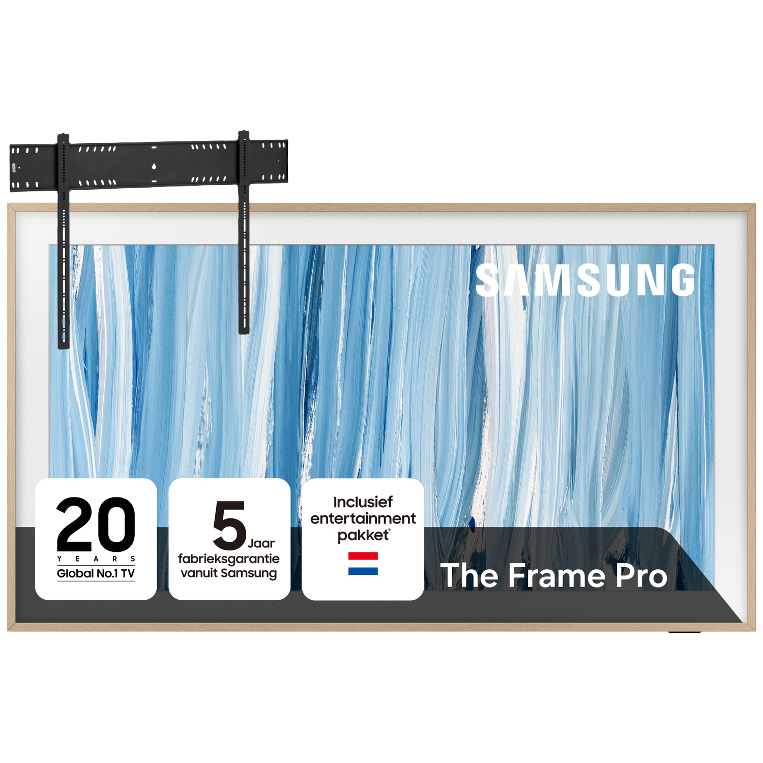 Samsung The Frame Pro F-qe85ls03h Neo Qled 4k 85" (2026) + Vogels Vaste Tv-beugel 80"-120" Max 160kg Zwart Tv Bundle