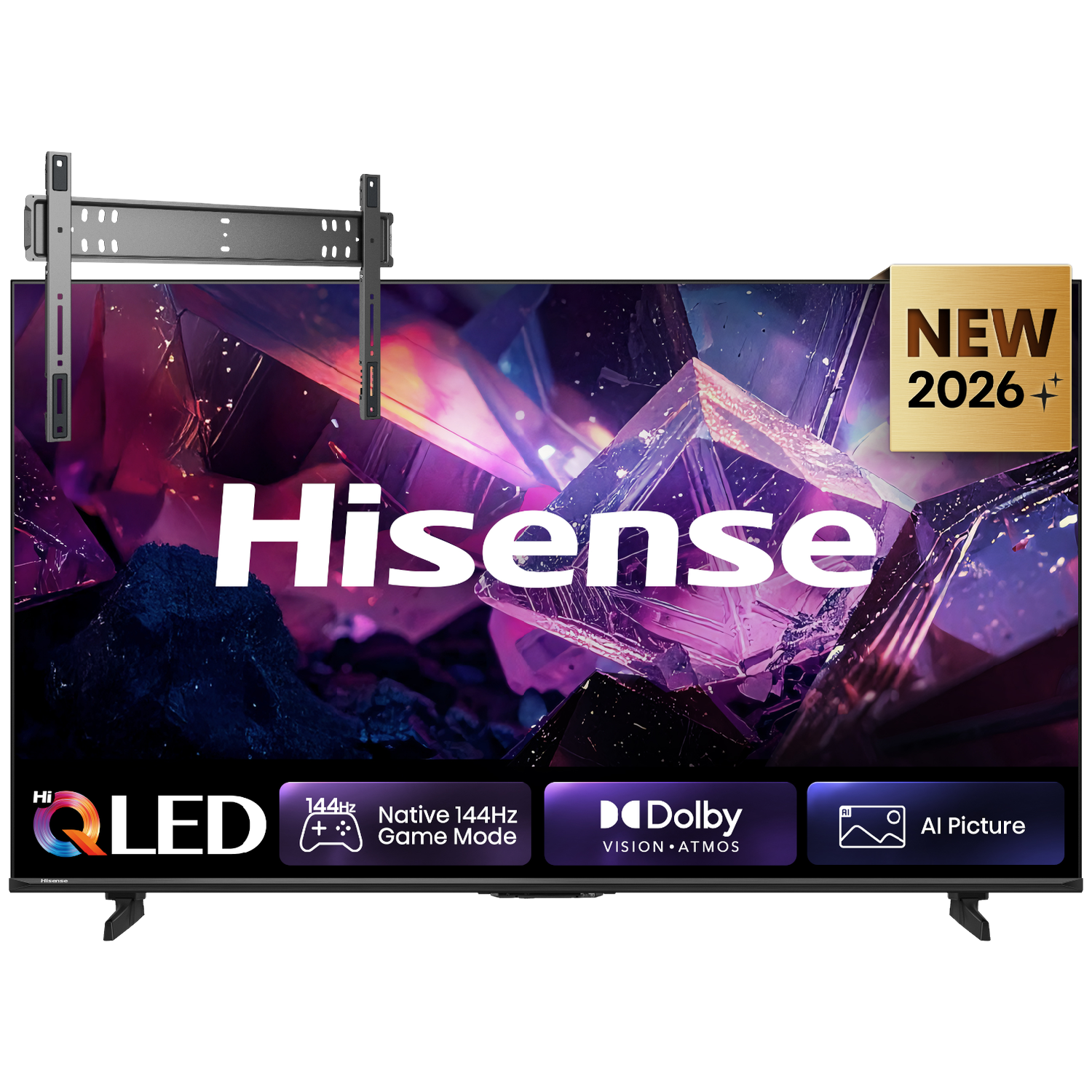 Hisense 85q7s Pro Ultra Hd 4k Qled 85" (2026) + Vogels Vaste Tv-beugel 40"-110" Max 100kg Zwart Tv Bundle