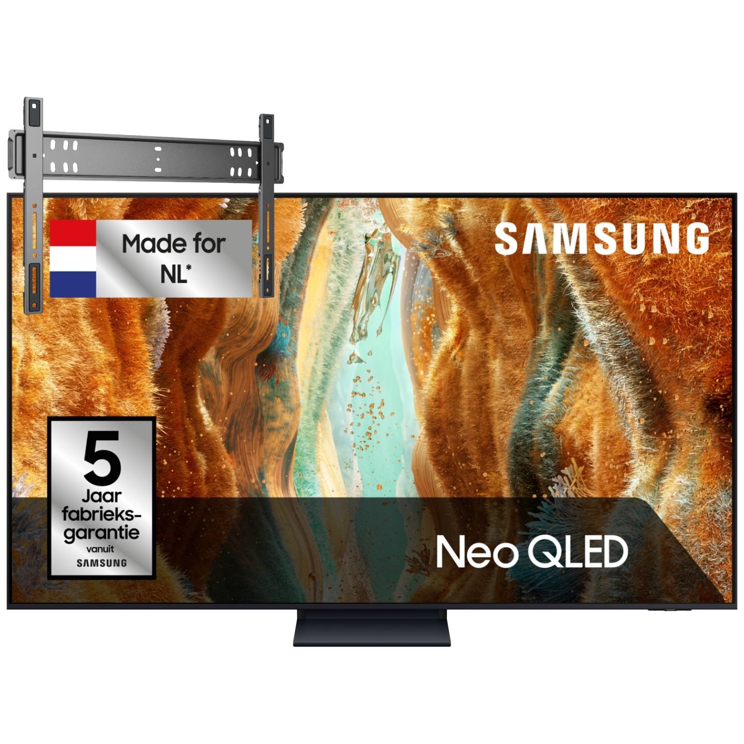 Samsung Qe85qn74fatxxn Ultra Hd 4k Neo Qled 85" (2025) + Vogels Vaste Tv-beugel 40"-110" Max 100kg Zwart Tv Bundle
