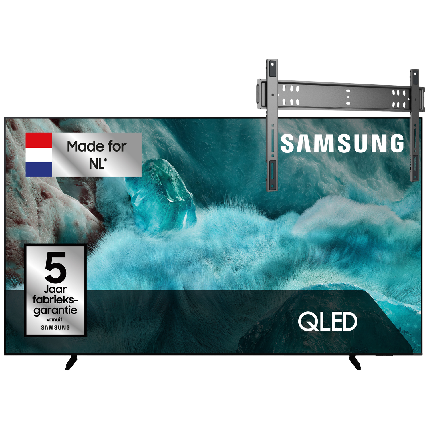 Samsung Qe98q7faauxxn Ultra Hd 4k Qled 98" (2025) + Vogels Vaste Tv-beugel 40"-110" Max 100kg Zwart Tv Bundle