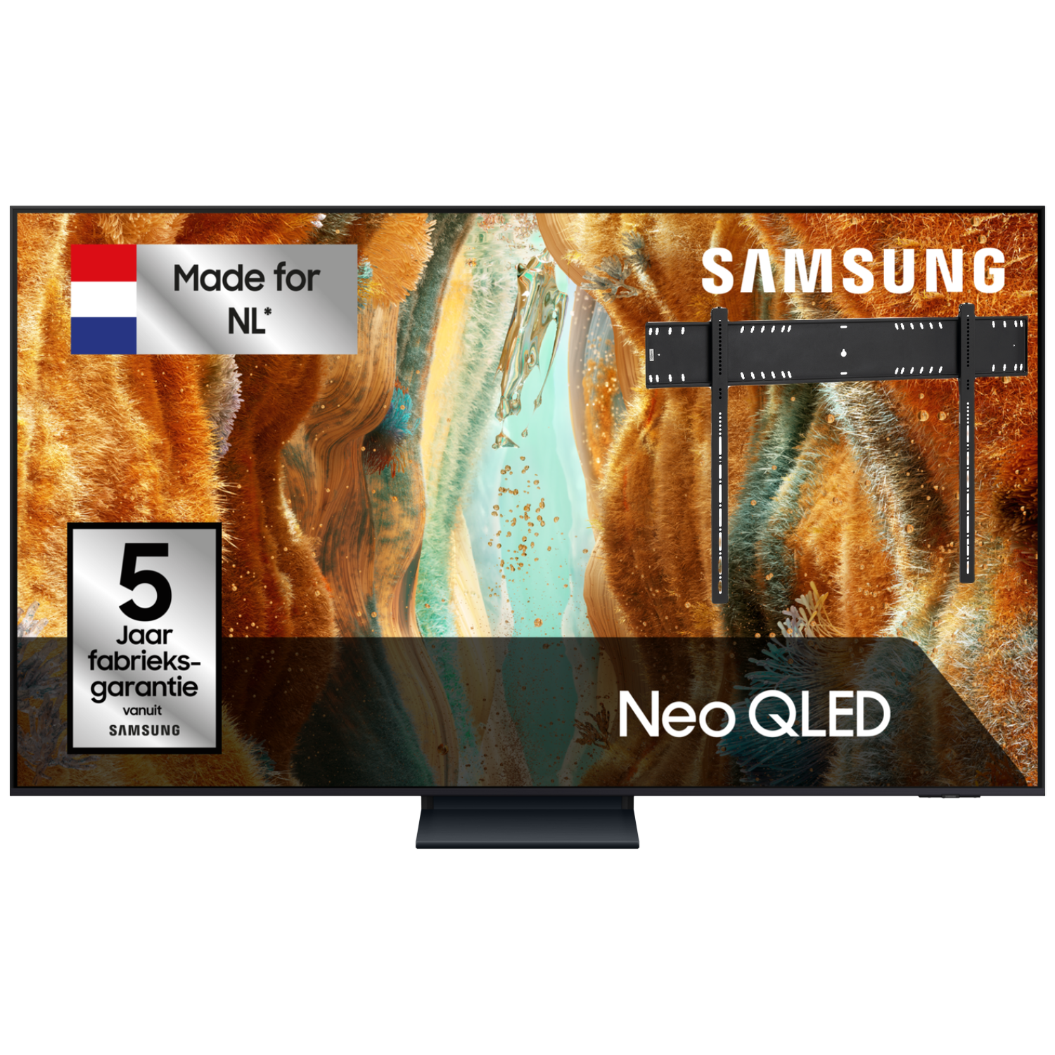 Samsung Qe85qn74fatxxn Ultra Hd 4k Neo Qled 85" (2025) + Vogels Vaste Tv-beugel 80"-120" Max 160kg Zwart Tv Bundle