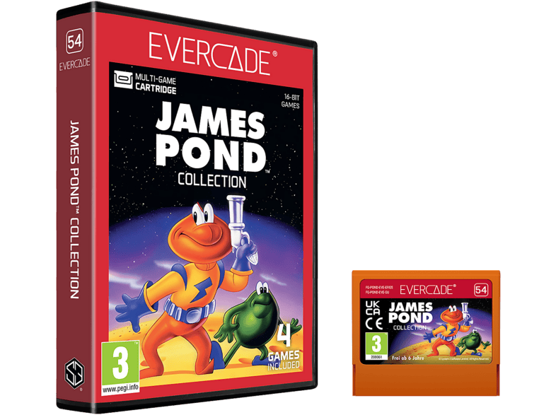 Cartucho juego retro Evercade James Pond Collection