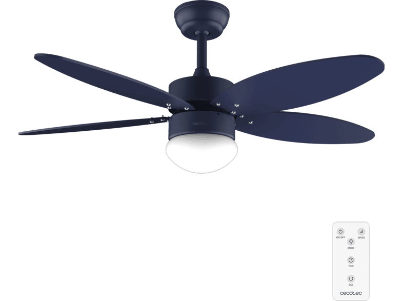 Ventilador de techo - Cecotec EnergySilence Aero 4260 Full Purple Expert, 40 W, Luz LED, 6 velocidades, Mando y función Verano/Invierno, Morado