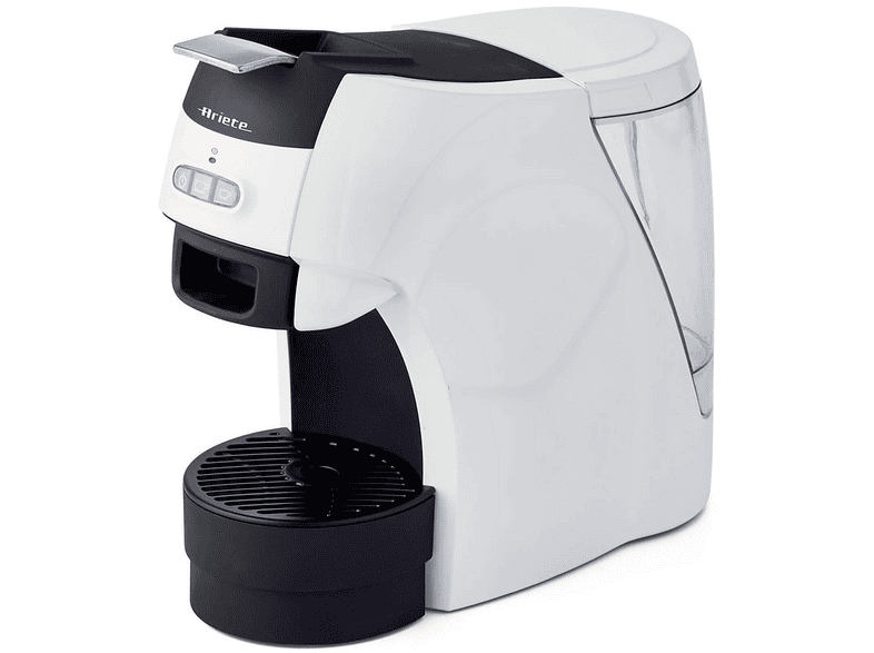 MACCHINA CAFFÈ ESPRESSO ARIETE MAC CAFFE'POLV/CIALDA ESE, Compatibile con Macinato e Cialde, Pressione pompa 15 bar, Potenza 1100 W, Serbatoio acqua 0,6 l, Disattivazione automatica, BIANCO-NERA