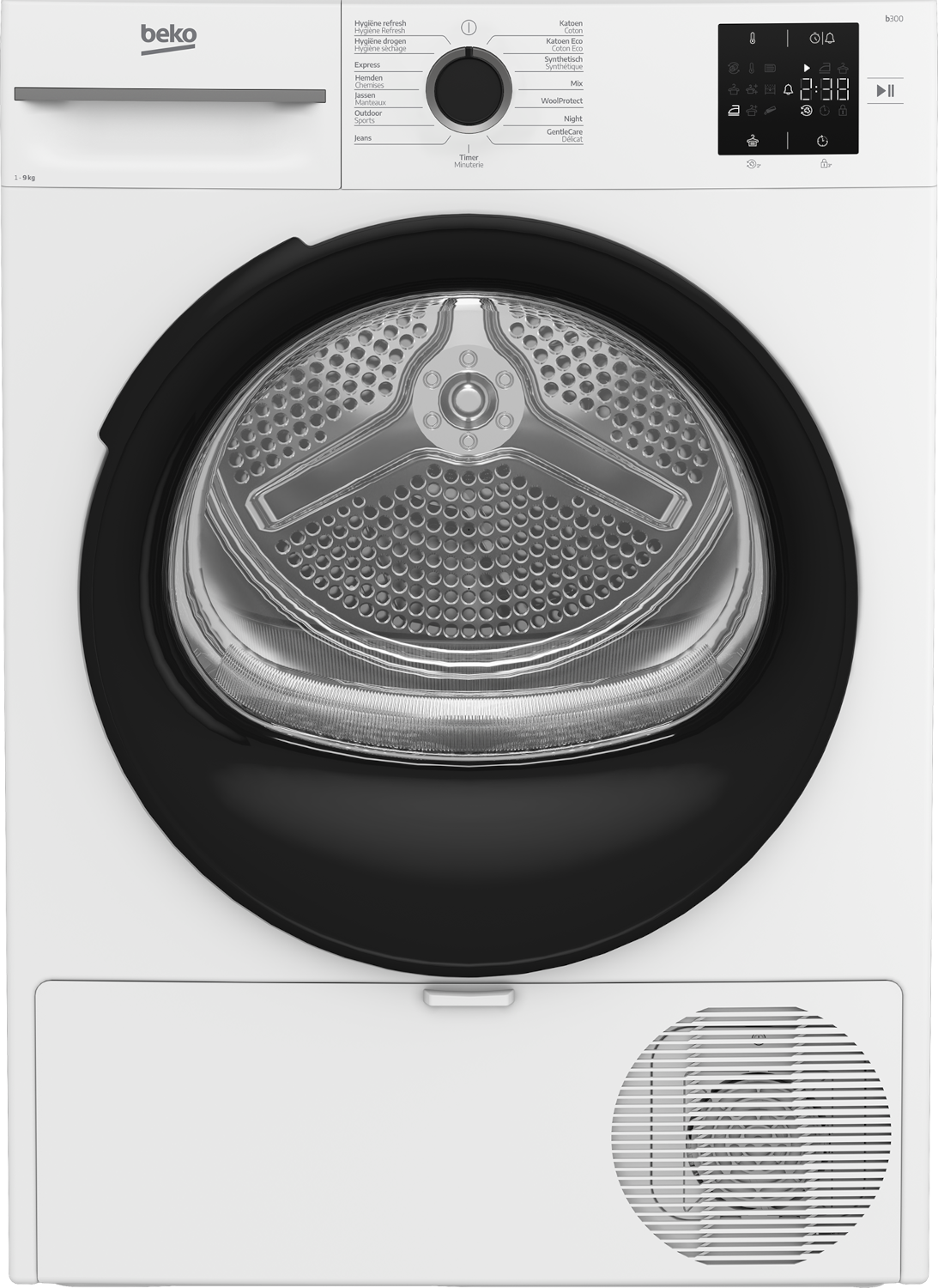 BEKO BM3T3924WMM - Warmtepompdroger - 9 kg - 64 dB - Energielabel C
