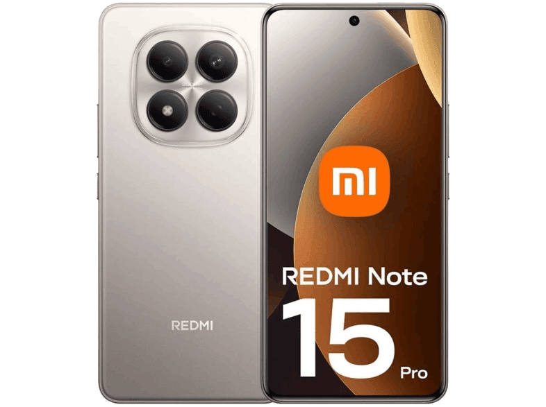 Xiaomi REDMI Note 15 Pro, Titanio, 512 GB, 12 6.77" AMOLED, MediaTek Helio G200-Ultra, 6500 mAh