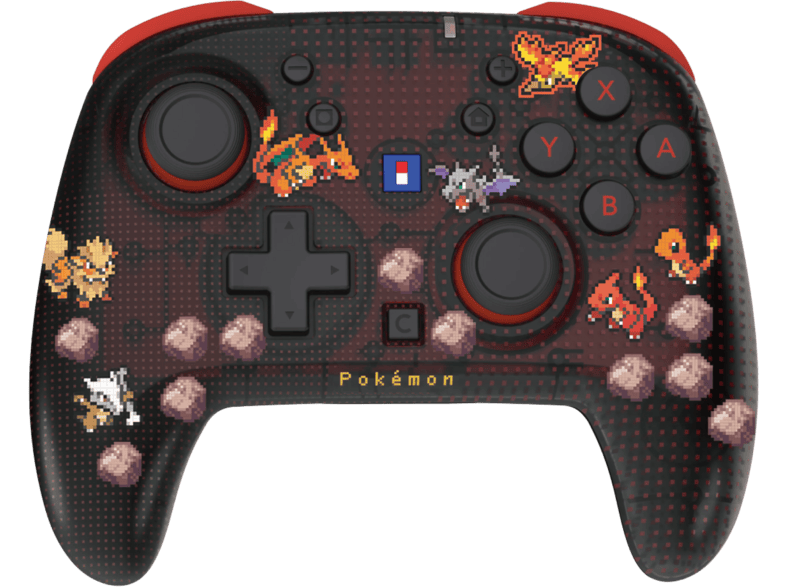 HORI HORIPAD Turbo (Pokémon Pixel Red) Wireless Controller Rot/Schwarz für Nintendo Switch 2, Switch, OLED, Lite