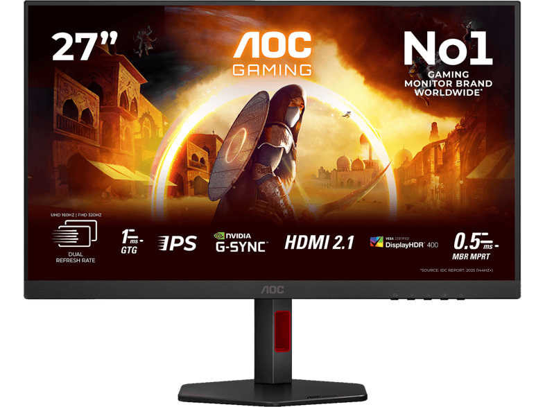 AOC U27G4R 27 UHD 4K Gaming Monitor (1 ms Reaktionszeit, 160 Hz)