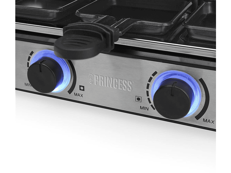 Princess 01.162670.01.001 Raclette und Fondue (in Silber, für 8 Personen, 1800 Watt) — Foto 2 von 5